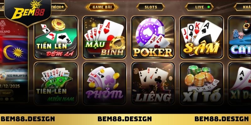Casino Bem88: Sảnh Cược Trực Tuyến Được Ưa Chuộng 2026 3 Danh mục game casino phong phú phù hợp nhiều phong cách chơi
